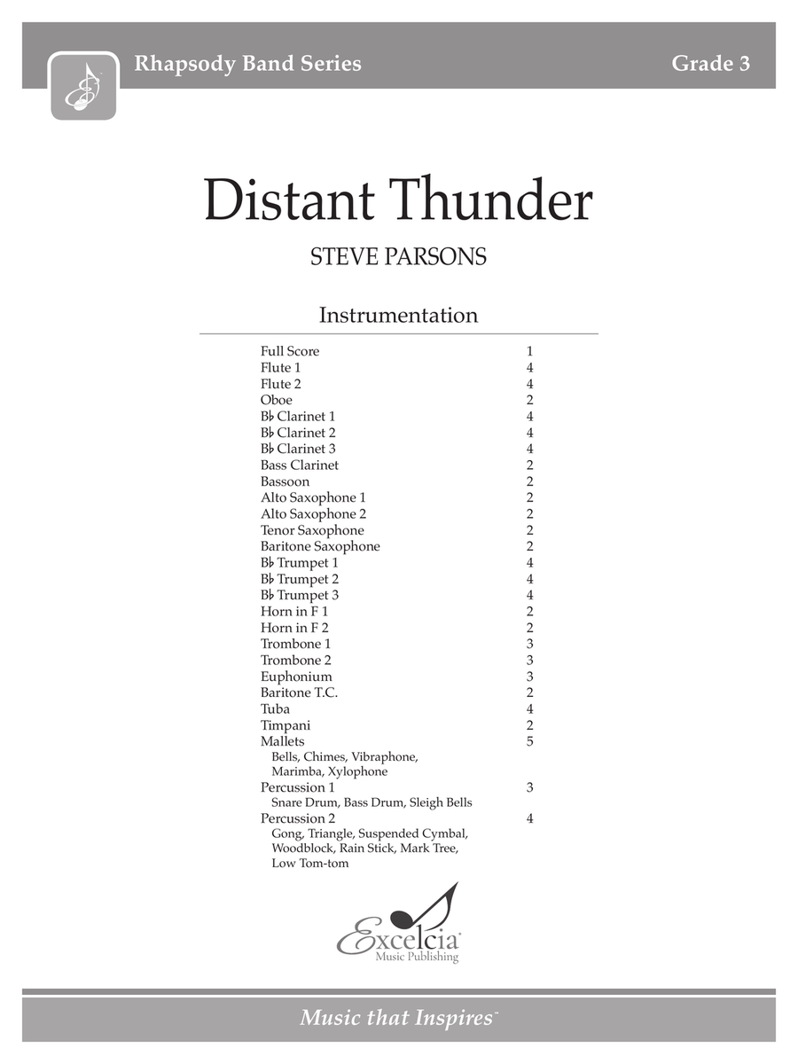 Distant Thunder Concert Band scores gallery preview page 2