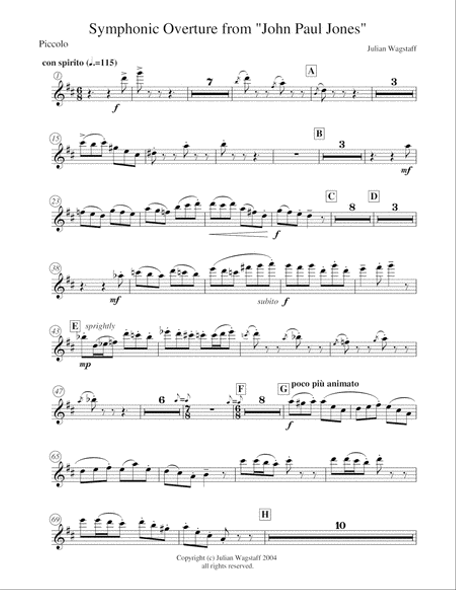 John Paul Jones - Symphonic Overture (instrumental parts) Full Orchestra scores gallery preview page 5