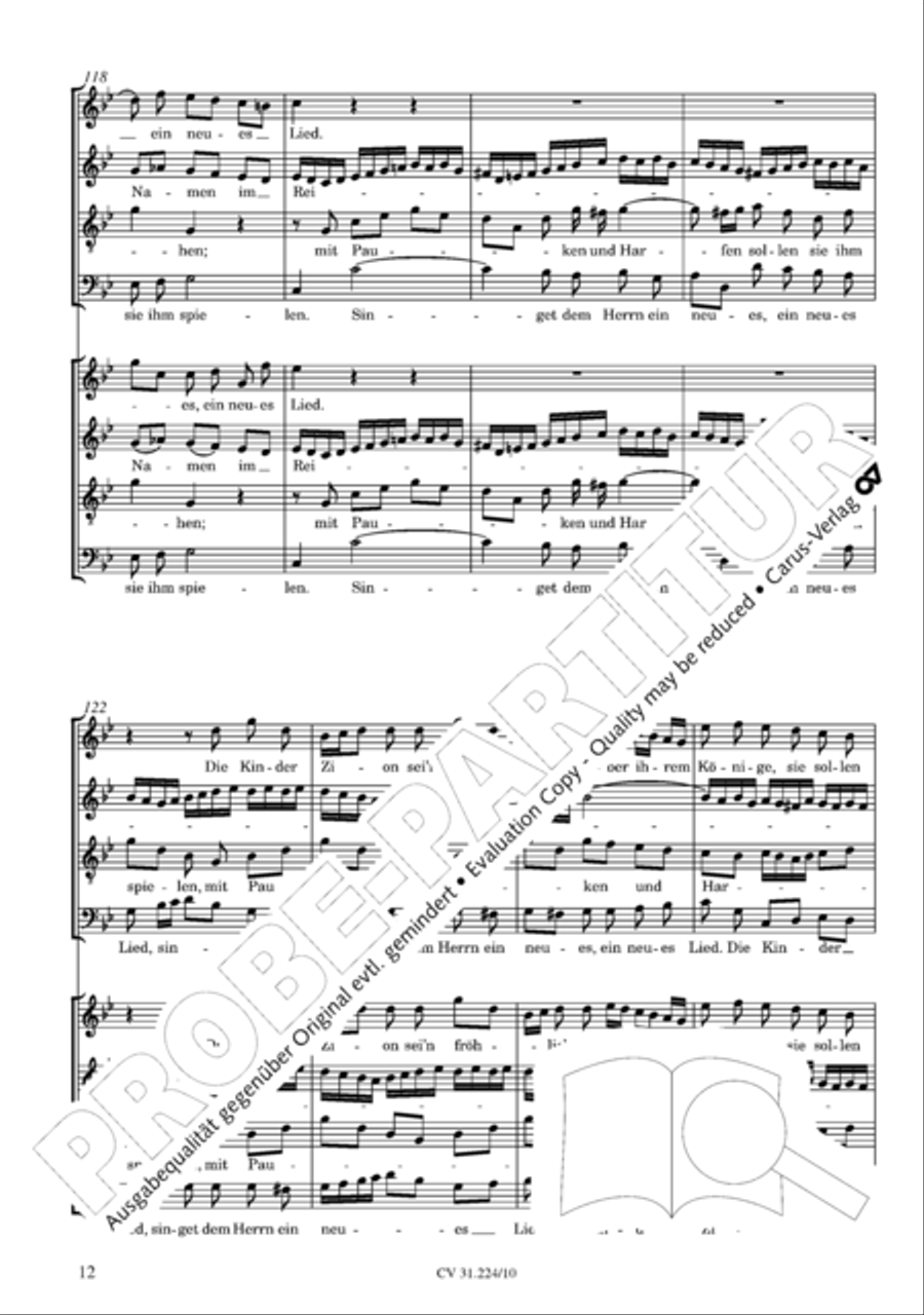 The complete motets (without Bc) Choir scores gallery preview page 19