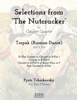 Book cover for Trepak from "The Nutcracker" for Clarinet Quartet