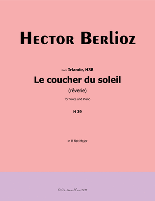 Book cover for Le coucher du soleil, by Berlioz, in B flat Major