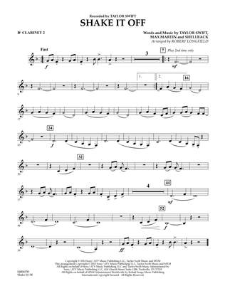 Book cover for Shake It Off - Bb Clarinet 2