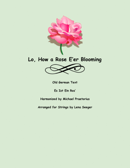 Lo, How a Rose E'er Blooming (string trio)