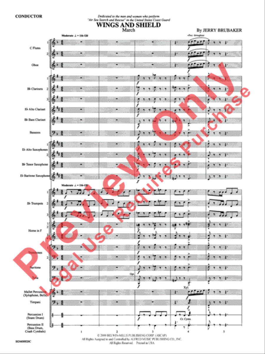 Wings and Shield Wings and Shield Concert Band scores gallery preview page 4
