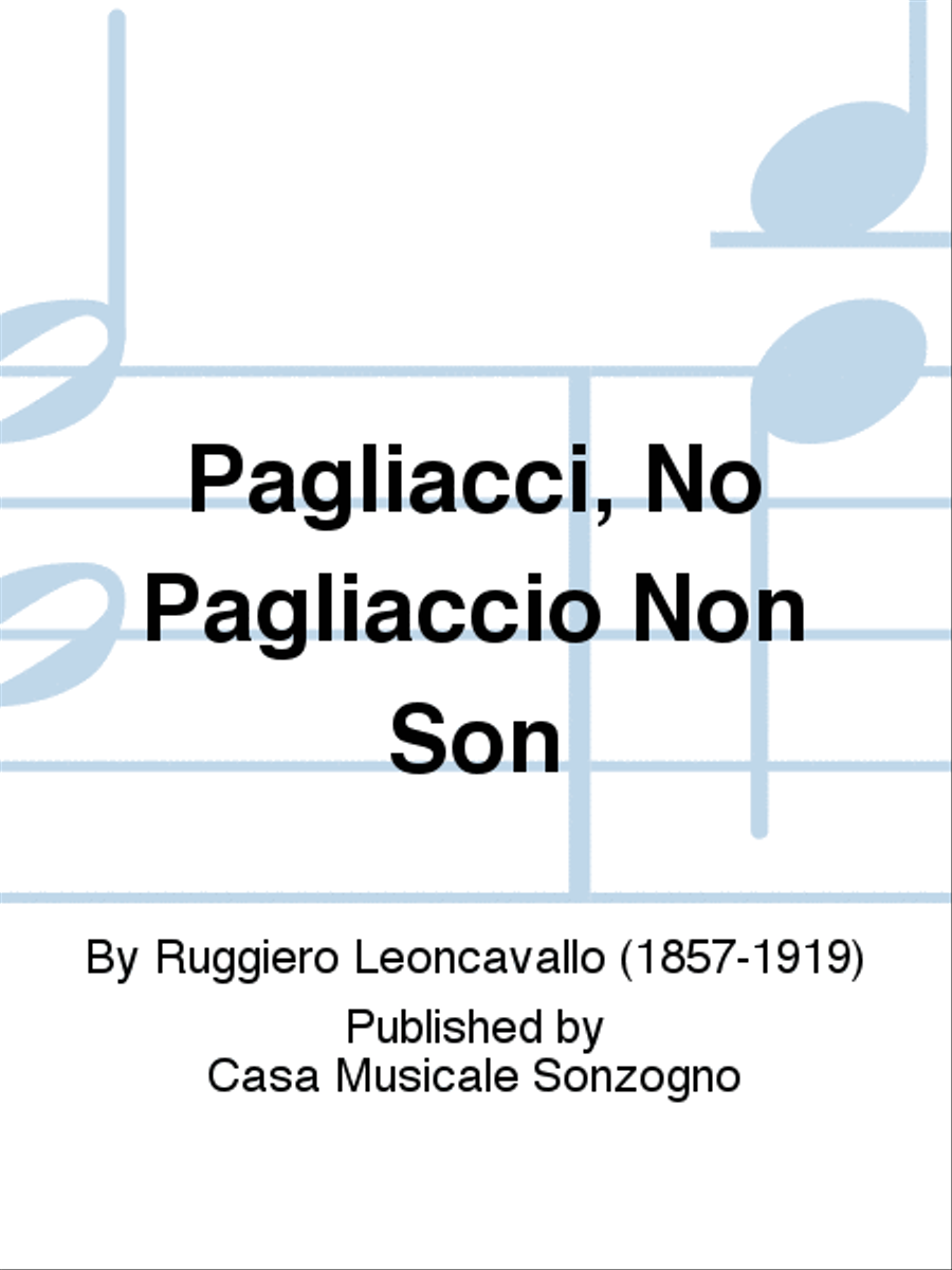 Pagliacci, No Pagliaccio Non Son Voice Solo scores gallery preview page 1