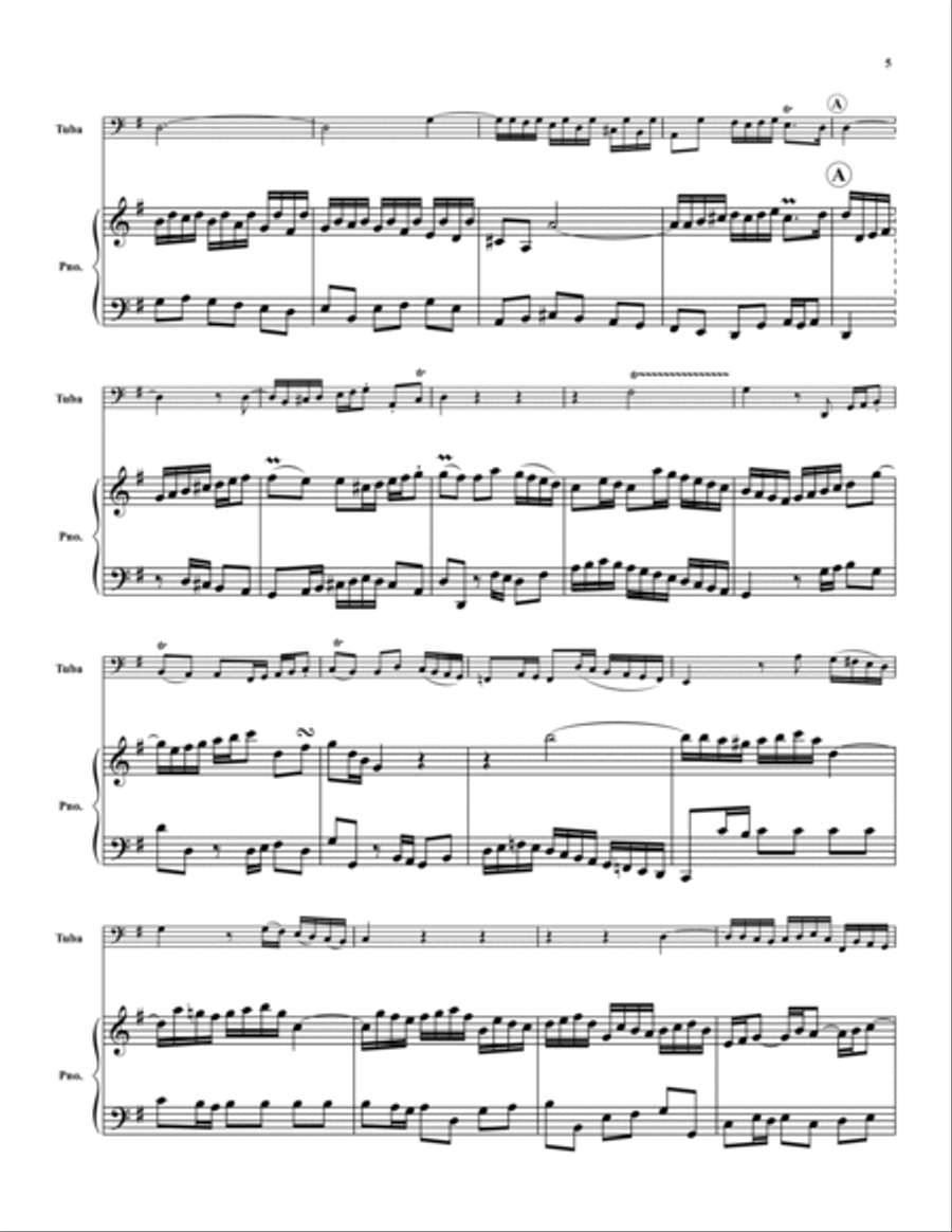 Three Sonatas BWV 1027,1028, 1029 Tuba scores gallery preview page 5
