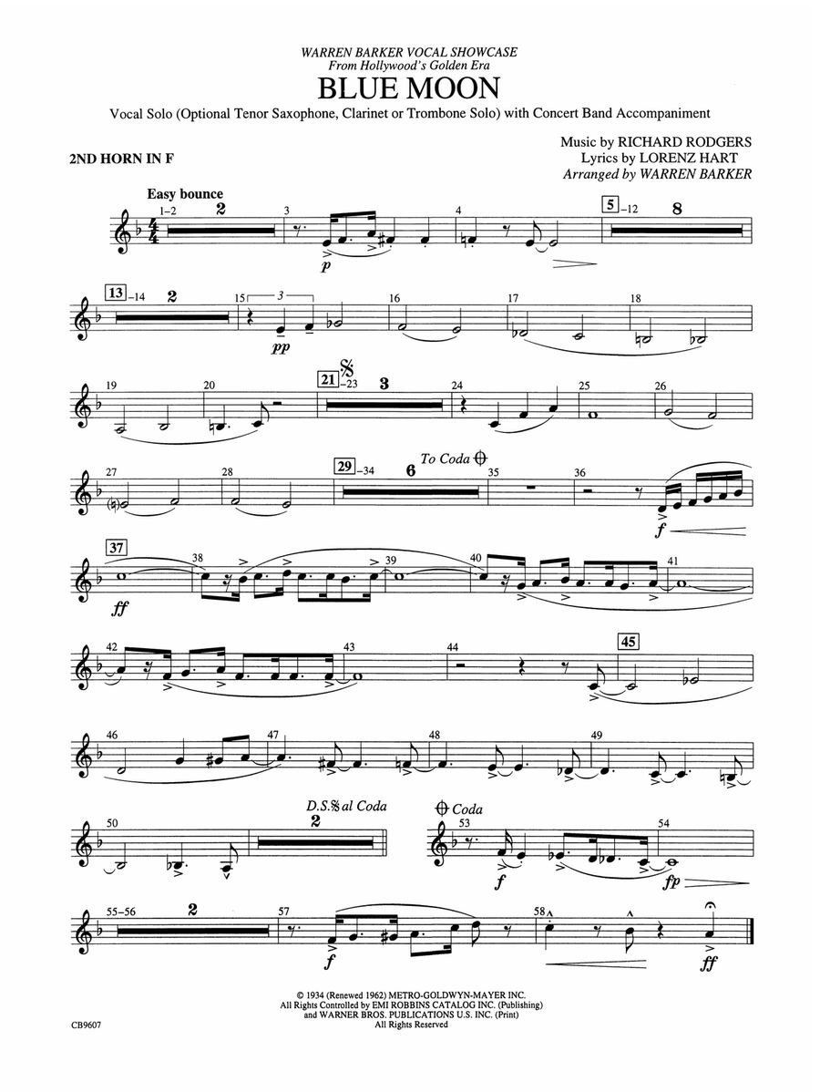 Blue Moon: 2nd F Horn