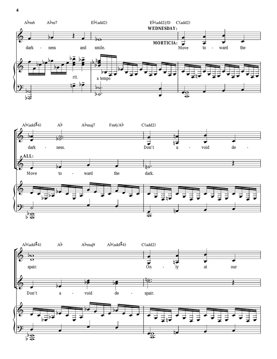 Move Toward The Darkness Piano, Vocal, Guitar scores gallery preview page 4