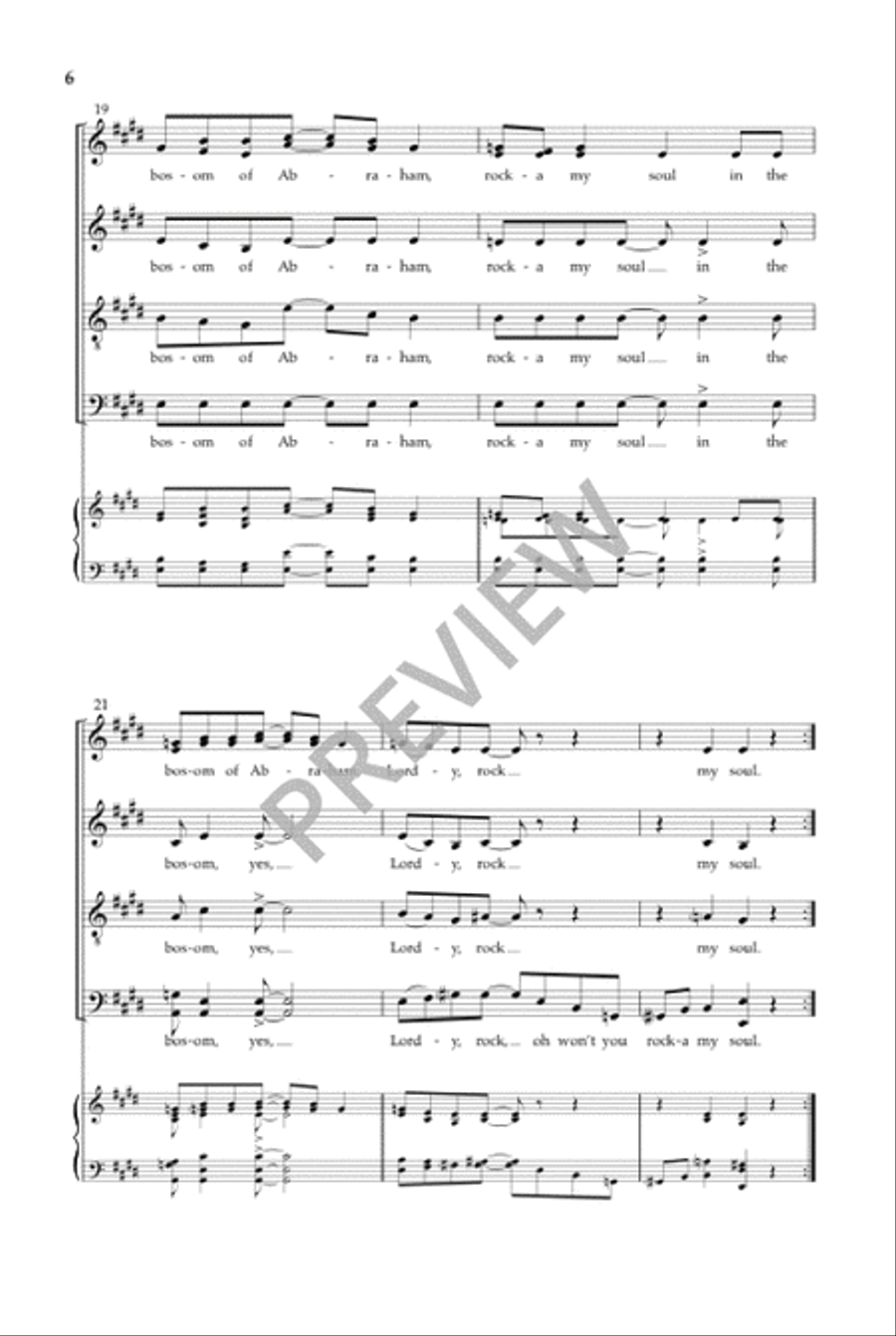 Rock-A My Soul Rock-A My Soul Divisi scores gallery preview page 7