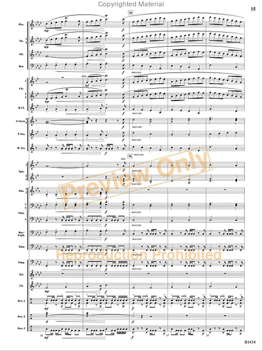 A Frontier Fought and a City Found Concert Band scores gallery preview page 36