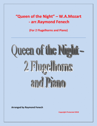Queen of the Night - From the Magic Flute - 2 Flugelhorns and Piano