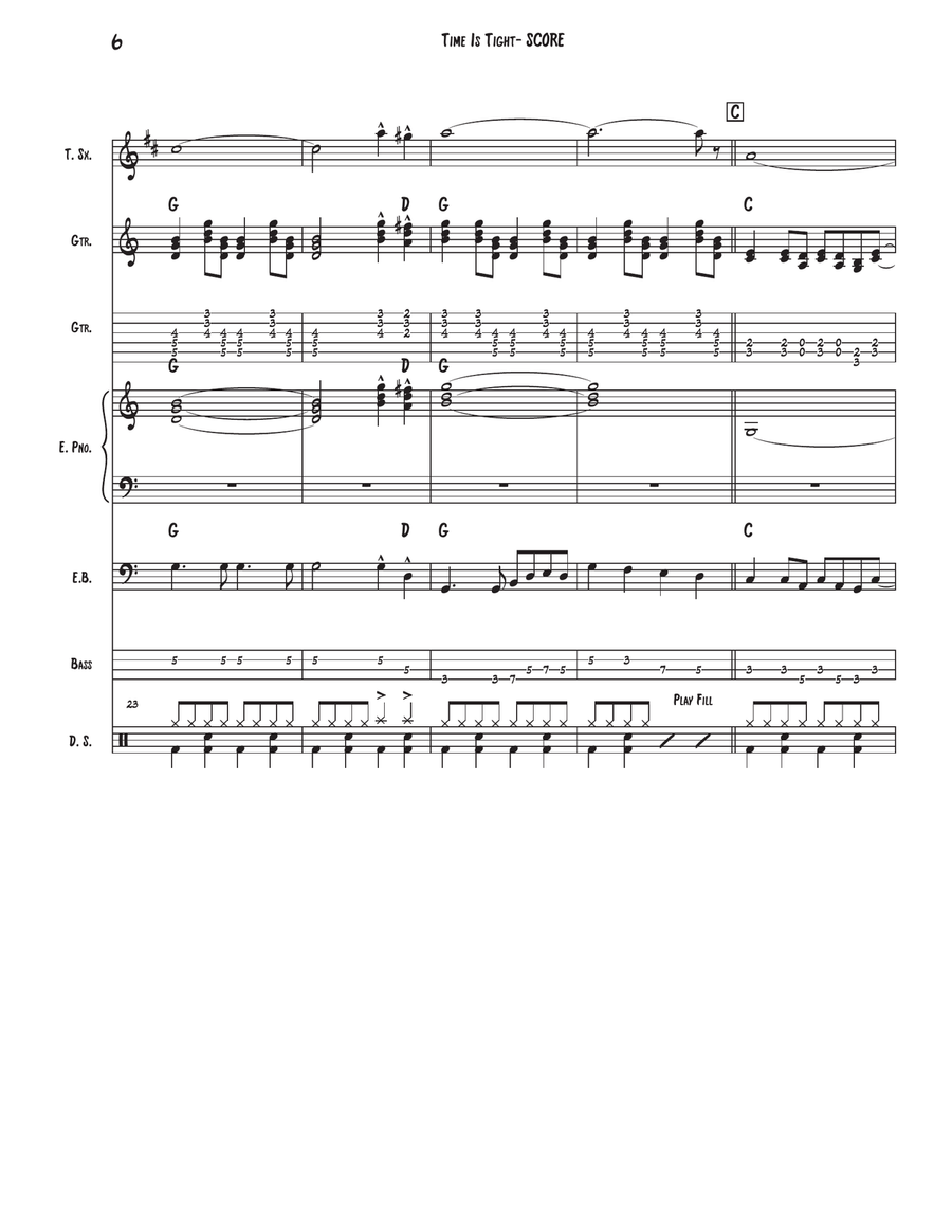 Time Is Tight Small Ensemble scores gallery preview page 6