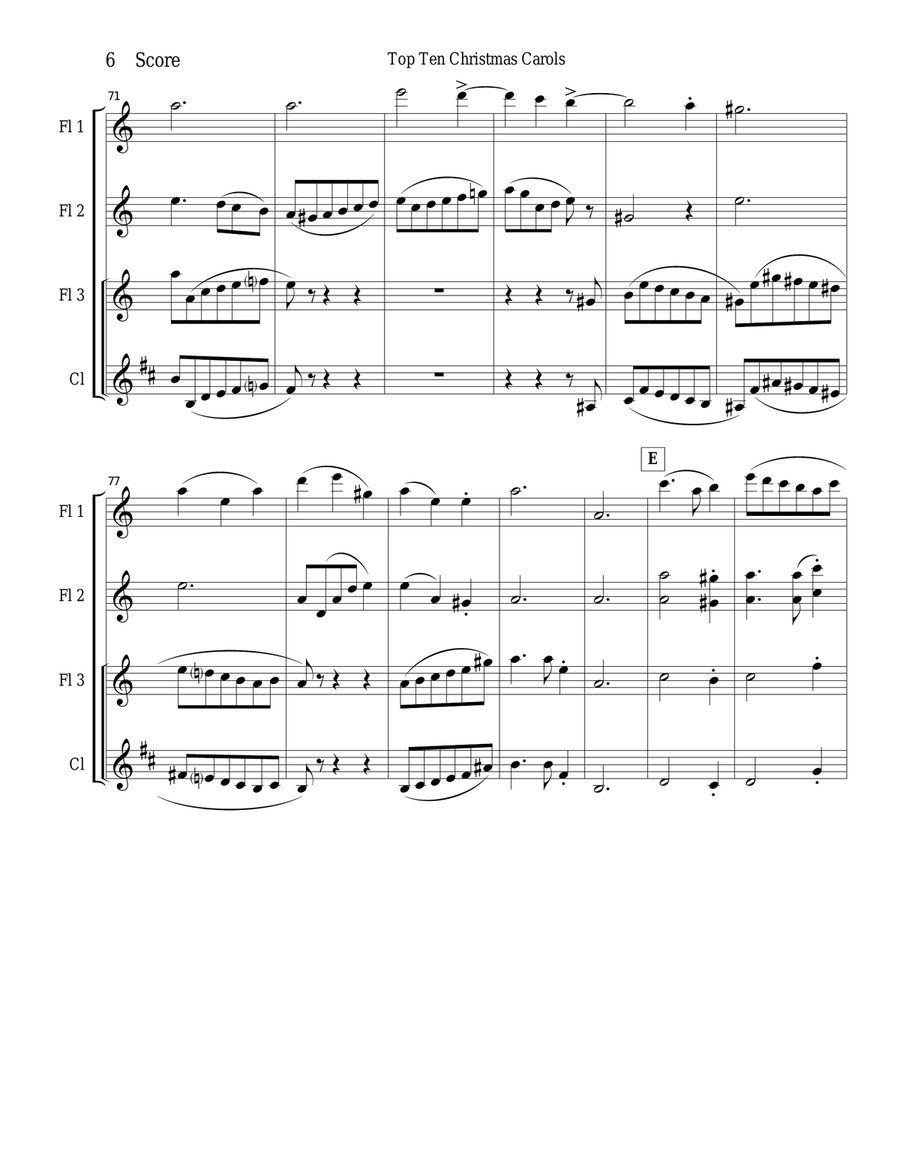 Coventry Carol for Woodwind Trio Woodwind Trio scores gallery preview page 6