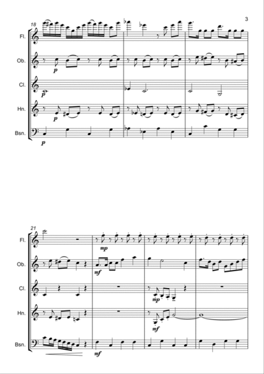 Ground Force Theme Woodwind Quintet scores gallery preview page 4