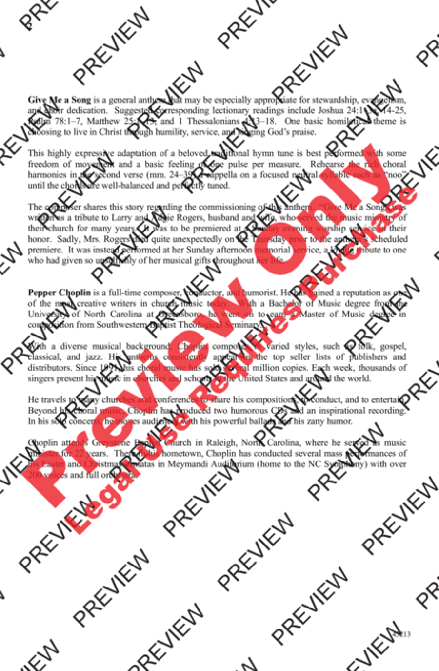 Give Me a Song Give Me a Song 3-Part scores gallery preview page 2