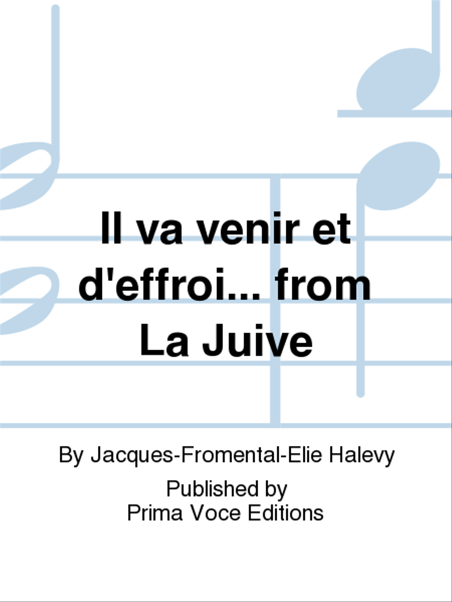Il va venir et d'effroi... from La Juive Soprano Voice scores gallery preview page 1