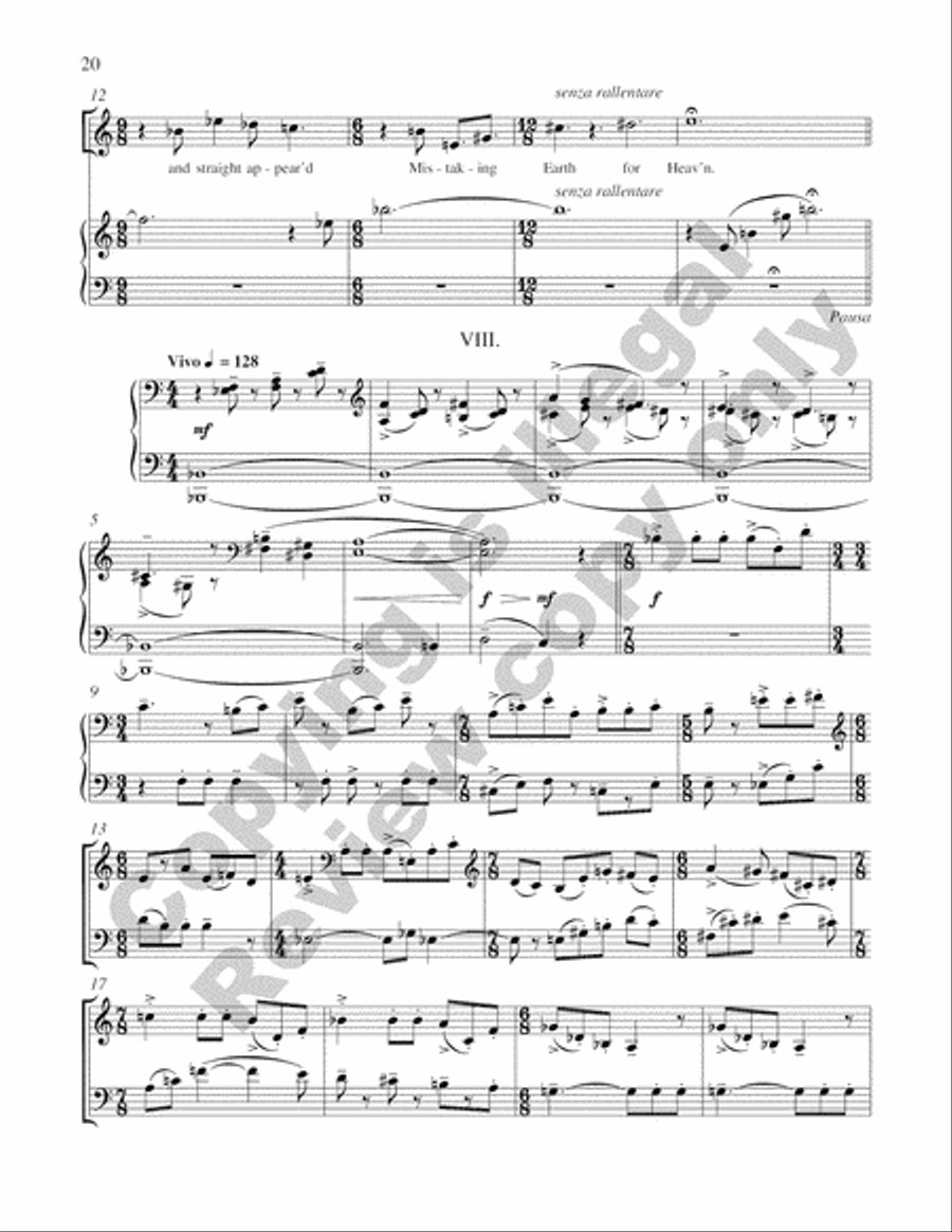 A Song for St. Cecilia's Day (Piano/Choral Score)