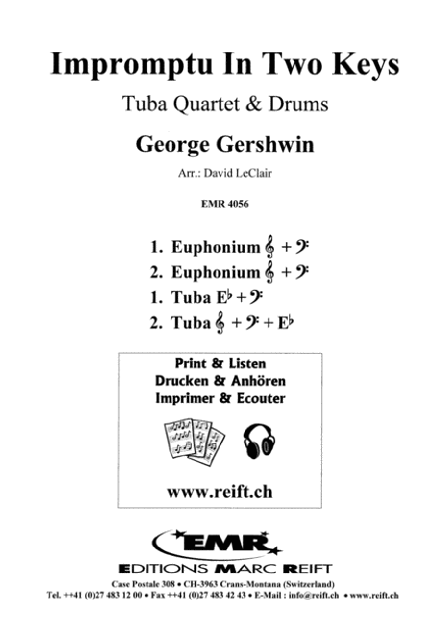 Impromptu In Two Keys Tuba Quartet scores gallery preview page 2