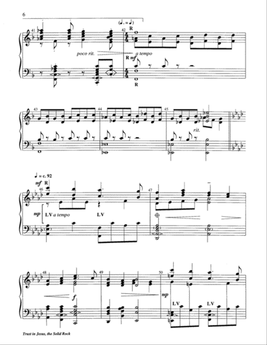 Trust in Jesus, the Solid Rock 5-Octaves scores gallery preview page 15