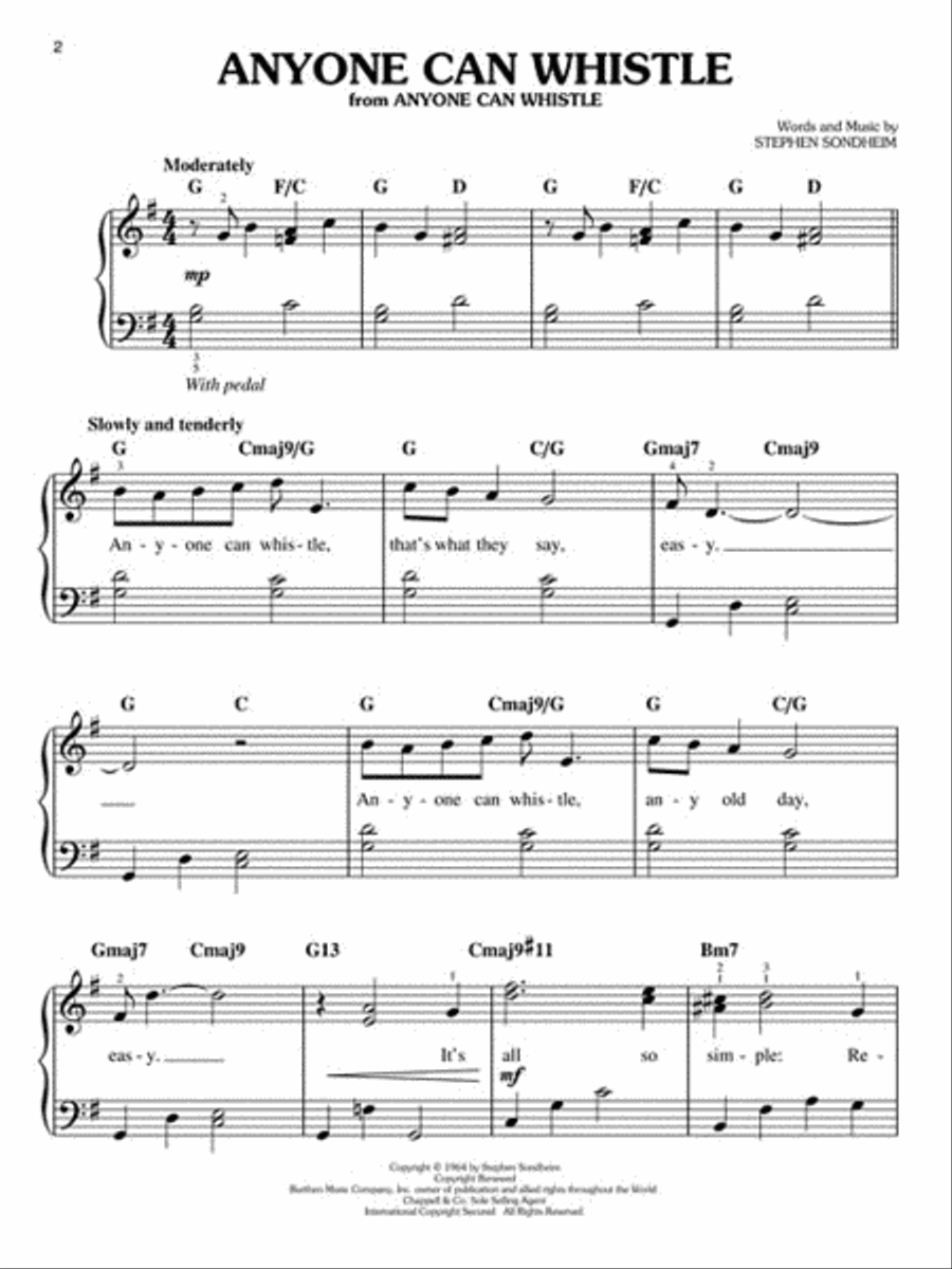Sondheim Songs for Easy Piano Easy Piano scores gallery preview page 3