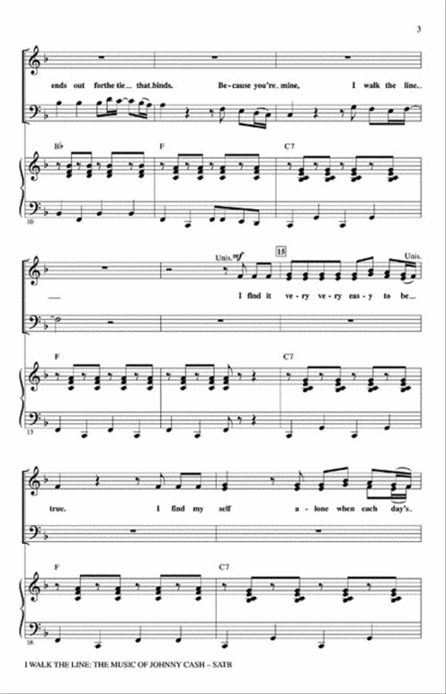I Walk the Line: The Music of Johnny Cash 4-Part scores gallery preview page 3