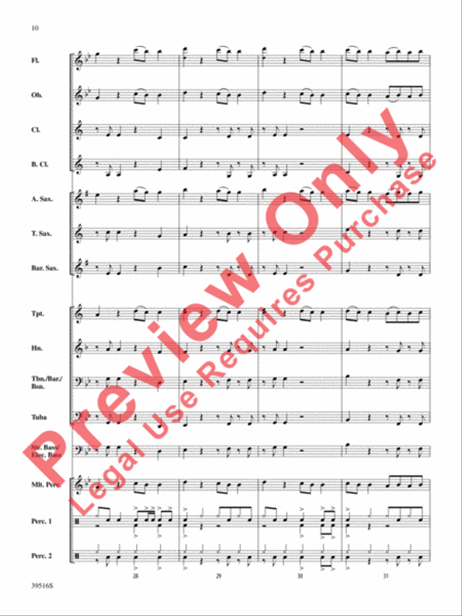 Like Money Concert Band scores gallery preview page 11