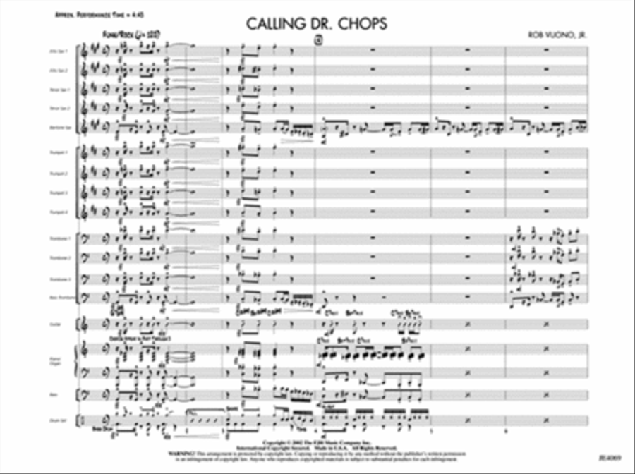 Calling Dr. Chops Jazz Ensemble scores gallery preview page 2