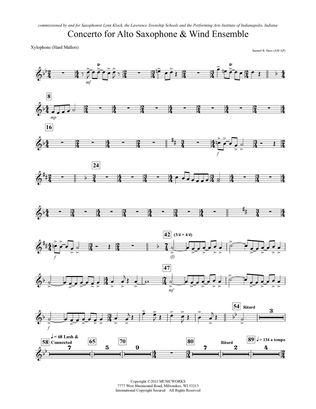 Concerto For Alto Saxophone And Wind Ensemble - Xylophone