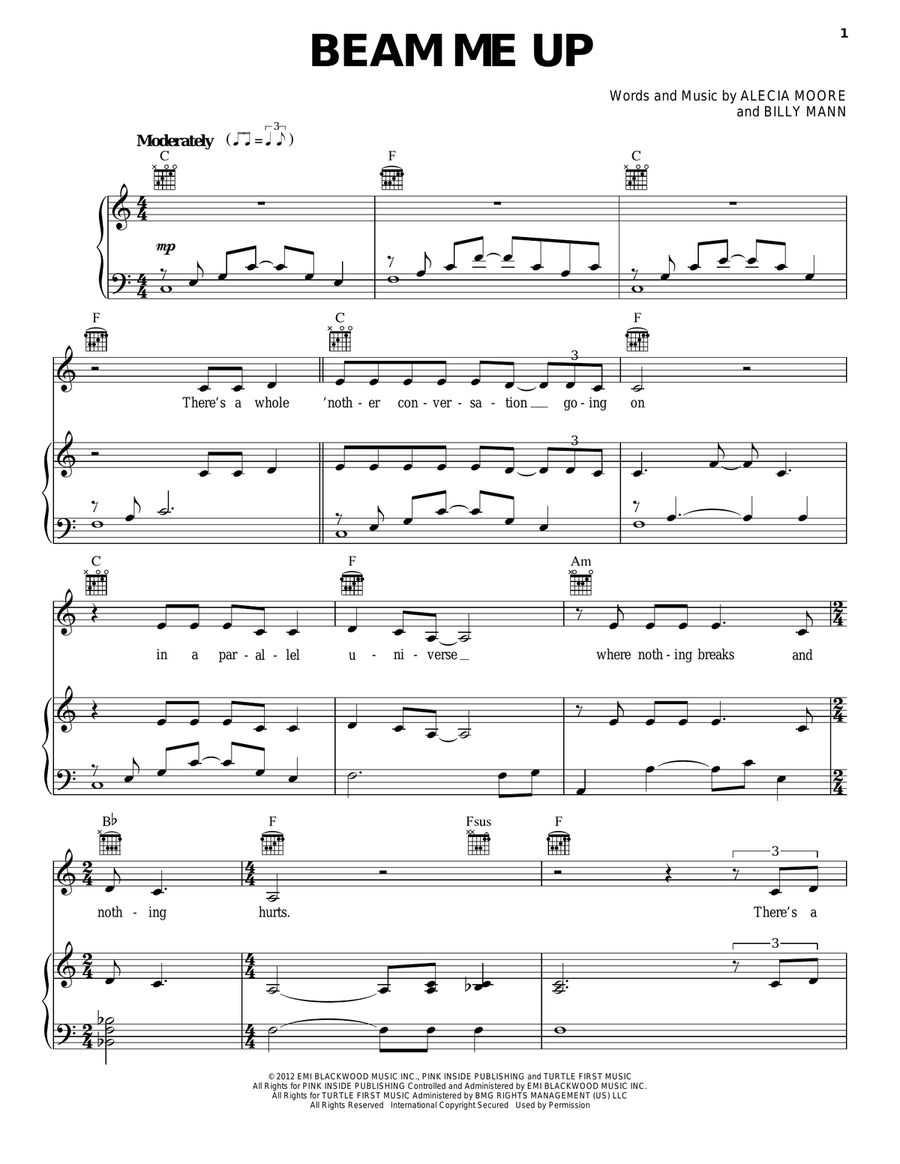 Beam Me Up Acoustic Guitar scores gallery preview page 1