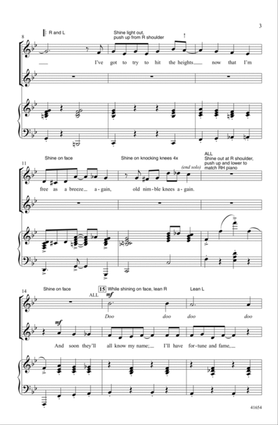 When I Get My Name in Lights Choir scores gallery preview page 2