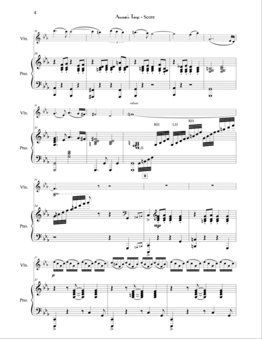 Assassin's Tango Violin Solo scores gallery preview page 4