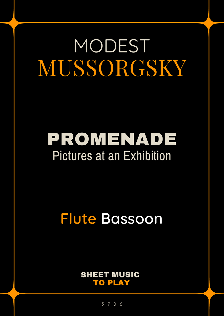 Pictures at an Exhibition - Promenade - Flute and Bassoon Woodwind Duet scores gallery preview page 1