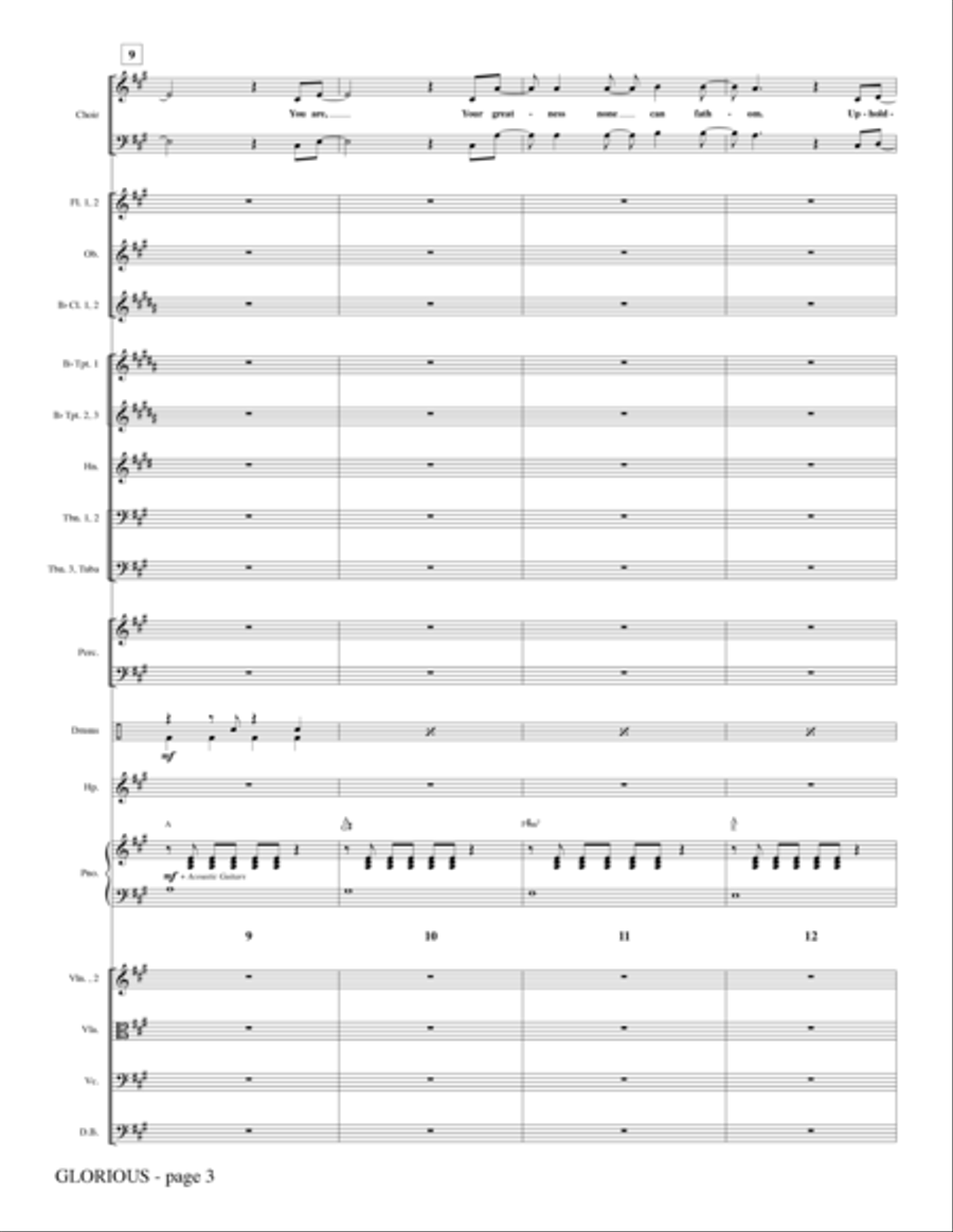Glorious - Full Score Choir scores gallery preview page 3
