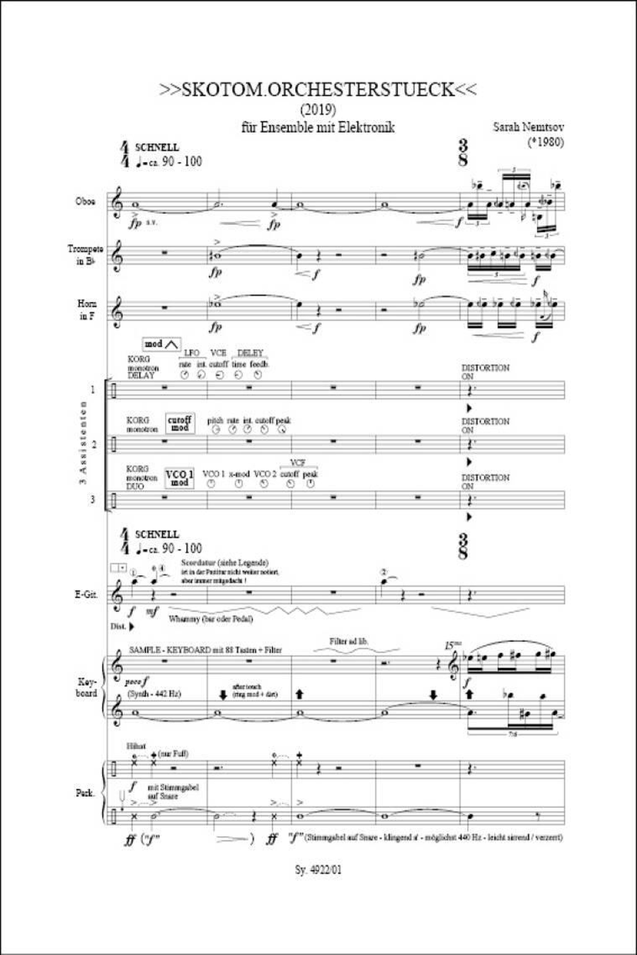 Skotom.Orchesterstueck Orchestra scores gallery preview page 2
