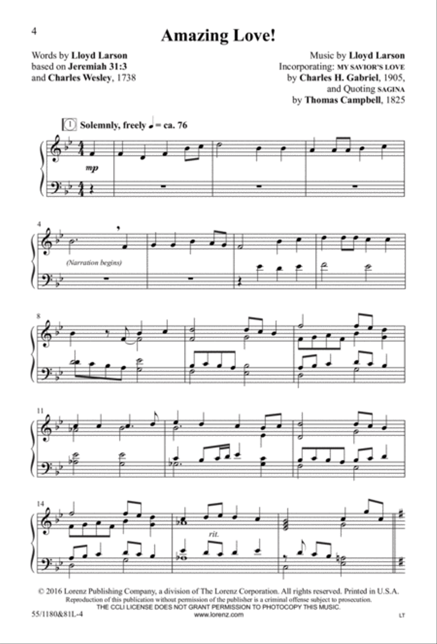 Amazing Love! - SATB with Performance CD image number null