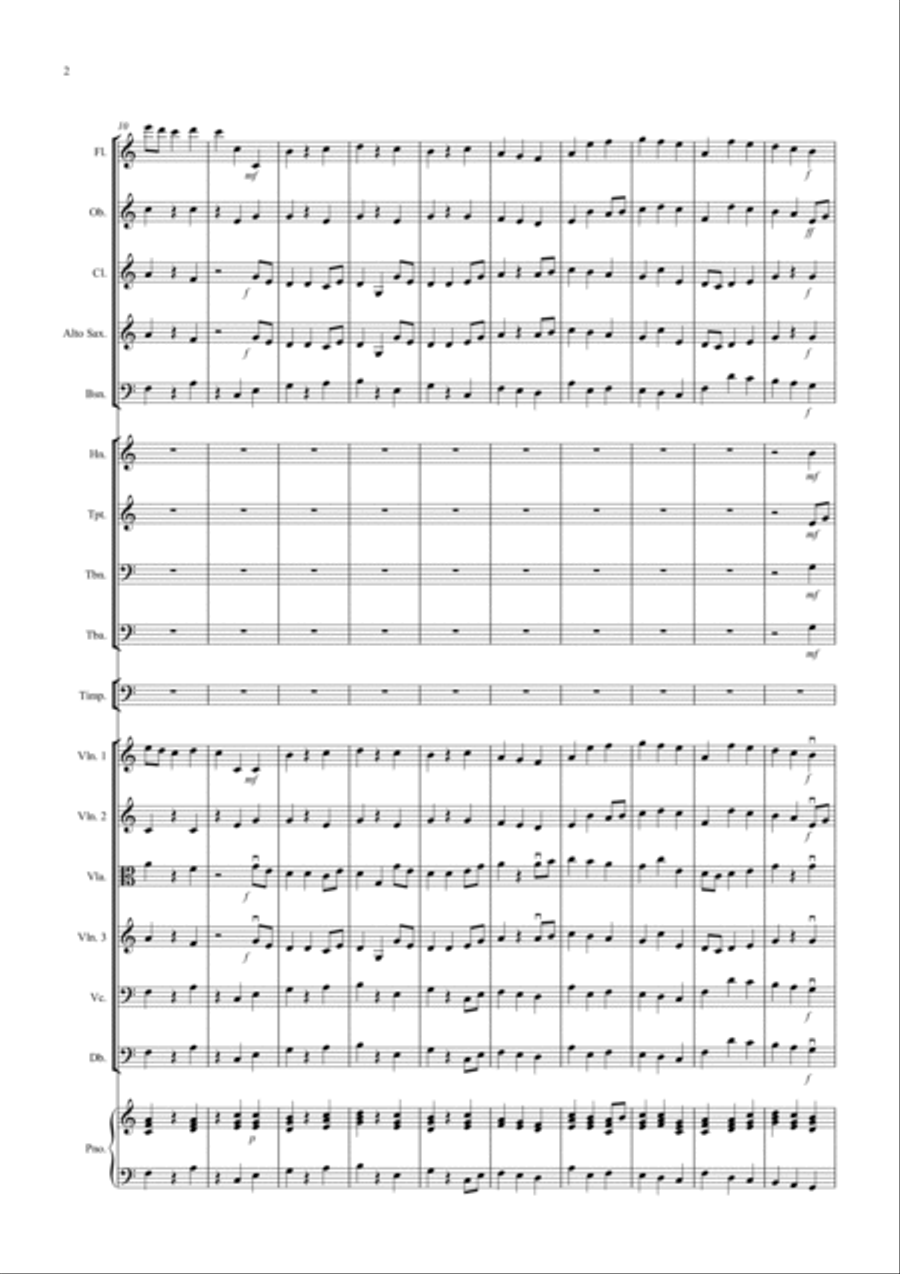 2 Classical Favourites for School Orchestra (volume two) Full Orchestra scores gallery preview page 2