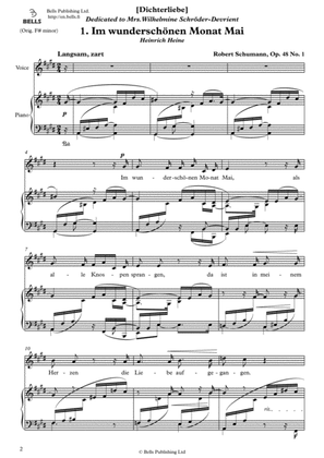Im wunderschonen Monat Mai, Op. 48 No. 1 (<br>C-sharp minor)