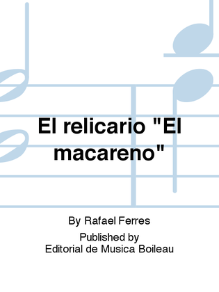 Book cover for El relicario "El macareno"