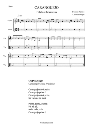 "Caranguejo" - Brasilian folksong