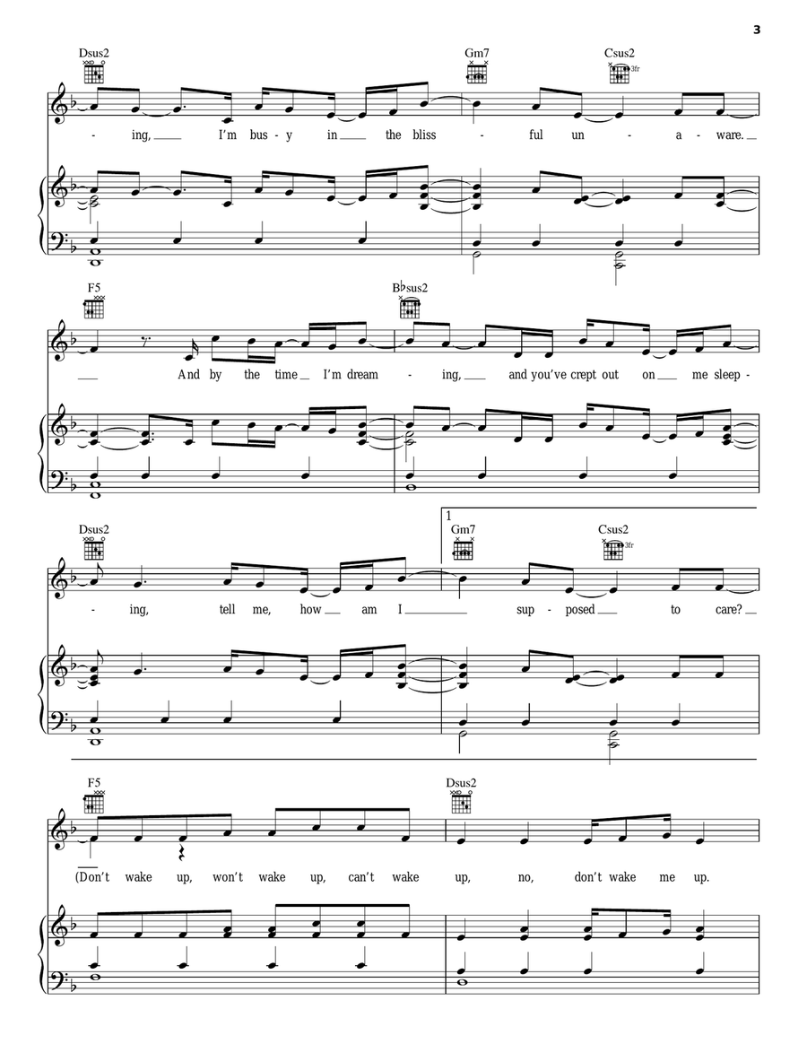 By The Time By The Time Piano, Vocal, Guitar scores gallery preview page 3
