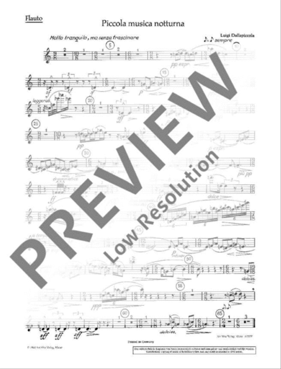 Piccola musica notturna Chamber Orchestra scores gallery preview page 7