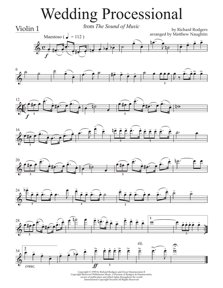Wedding Processional String Quartet scores gallery preview page 3