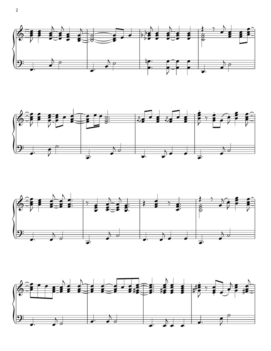 You Are The Sunshine Of My Life Piano Solo scores gallery preview page 2