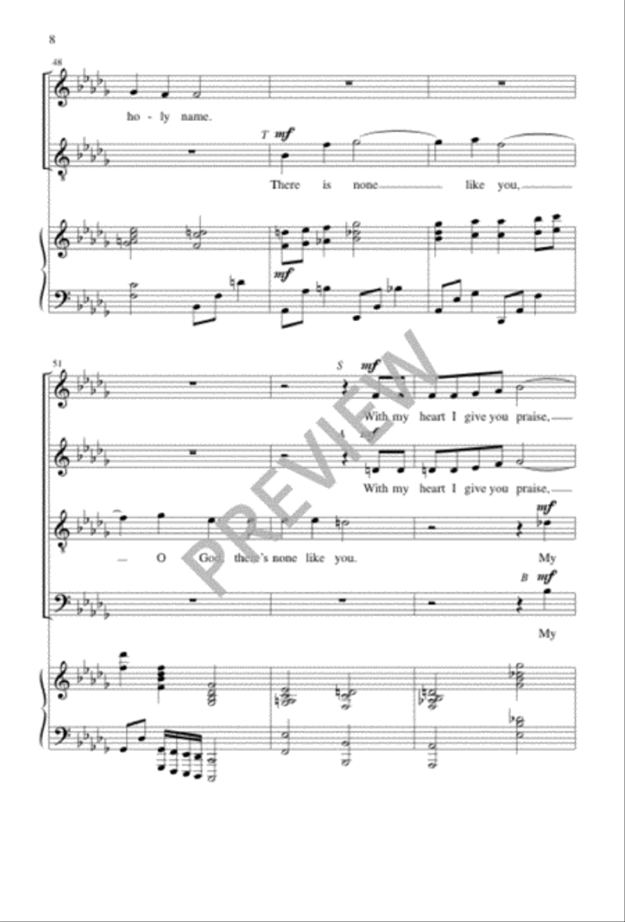 We Worship You 4-Part scores gallery preview page 8