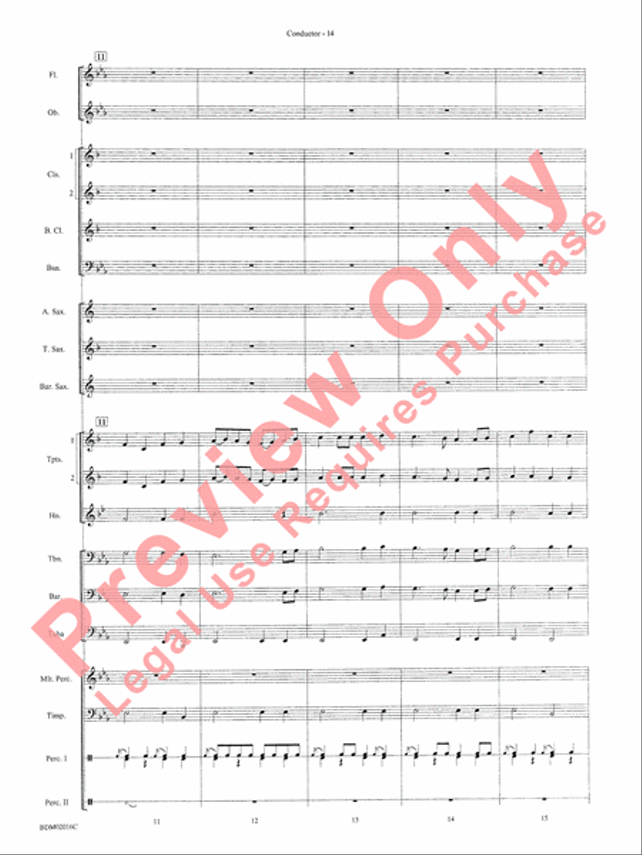 Graduation Suite (Processional: Pomp and Circumstance March No. 1 / Recessional: Rondeau from Premiere Suite) Concert Band scores gallery preview page 16