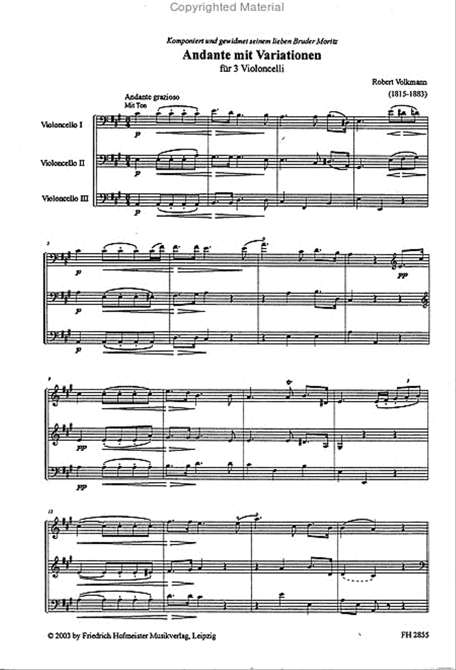Andante mit Variationen Andante mit Variationen Cello scores gallery preview page 2