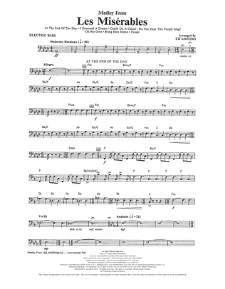 Book cover for Les Miserables (Choral Medley) (arr. Ed Lojeski) - Electric Bass