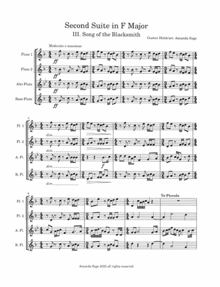 Second Suite in F major, Movement III: Song of the Blacksmith