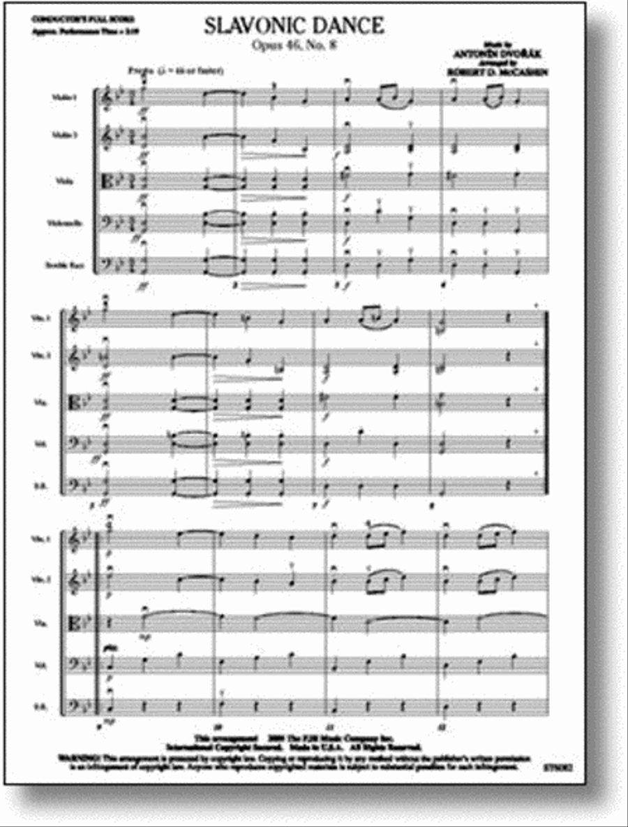 Slavonic Dance, Opus 46, No. 8 String Orchestra scores gallery preview page 1