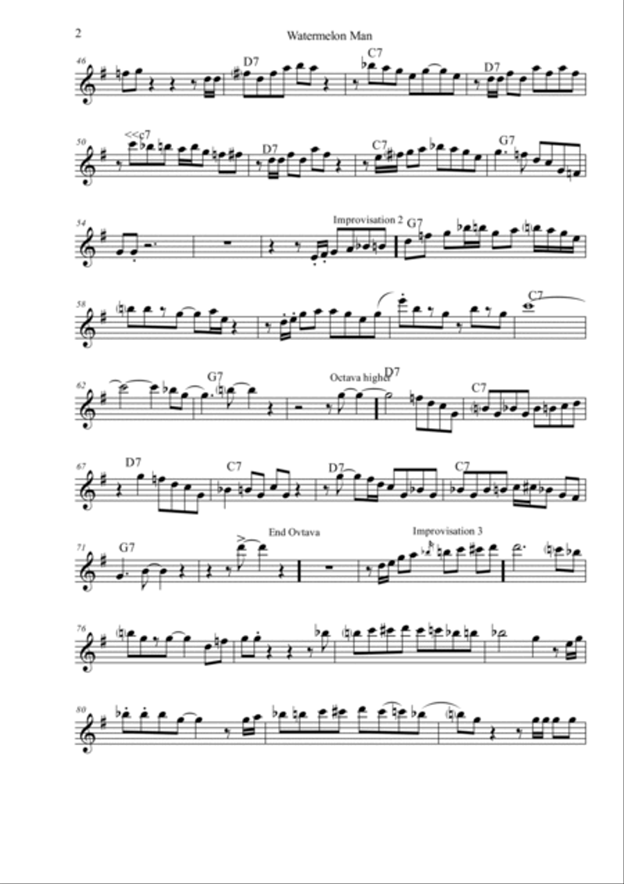 Watermelon man alto store sax